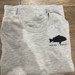Ocean + Coast Gray Long Sleeve Kids Tee